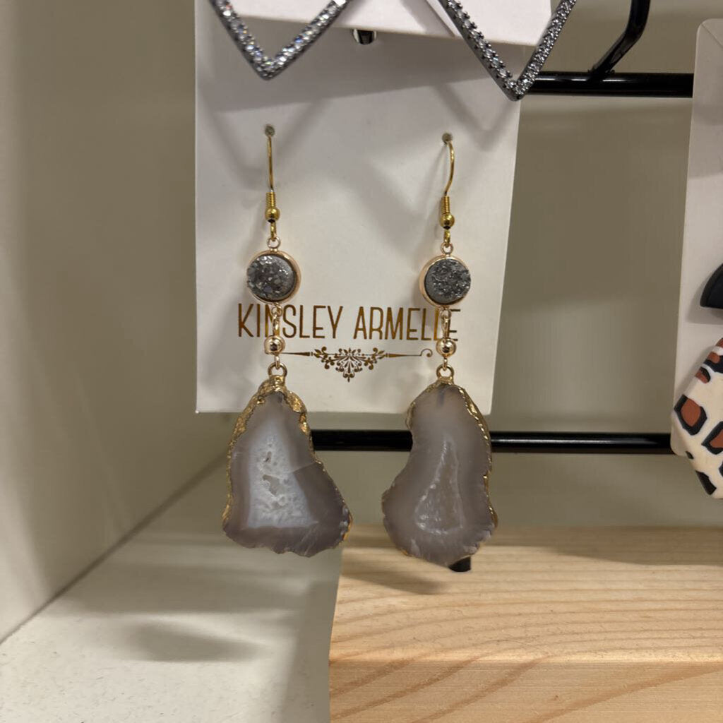 Agate Stone Drop Earrings