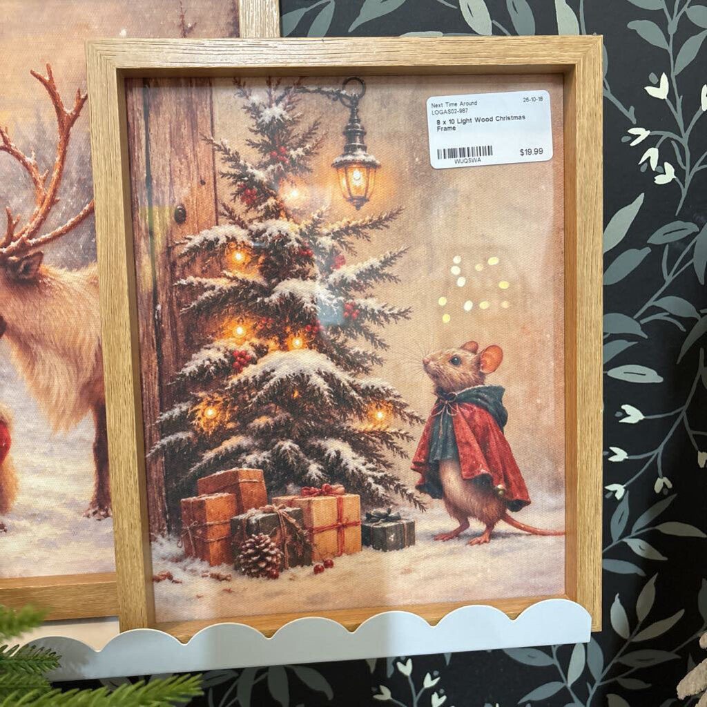 8 x 10 Light Wood Christmas Frame