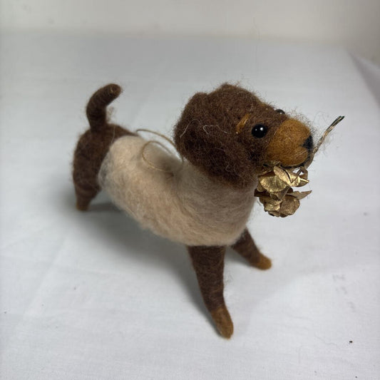 WOOL DOG ORNAMENT