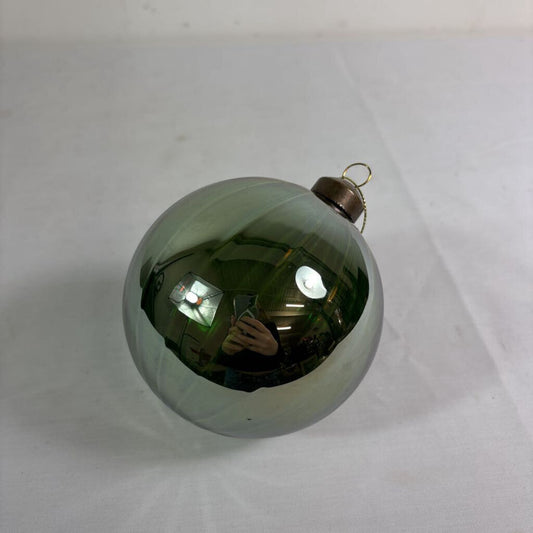 4" AQUA GREEN BALL ORNAMENT