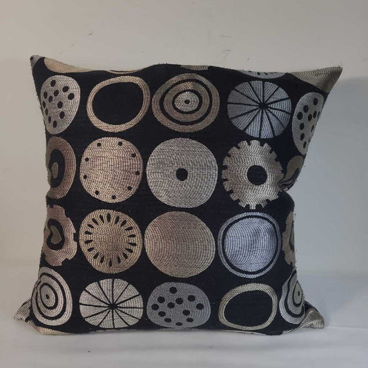 BLACK, SILVER & GOLD DOWN FILLED PILLOW