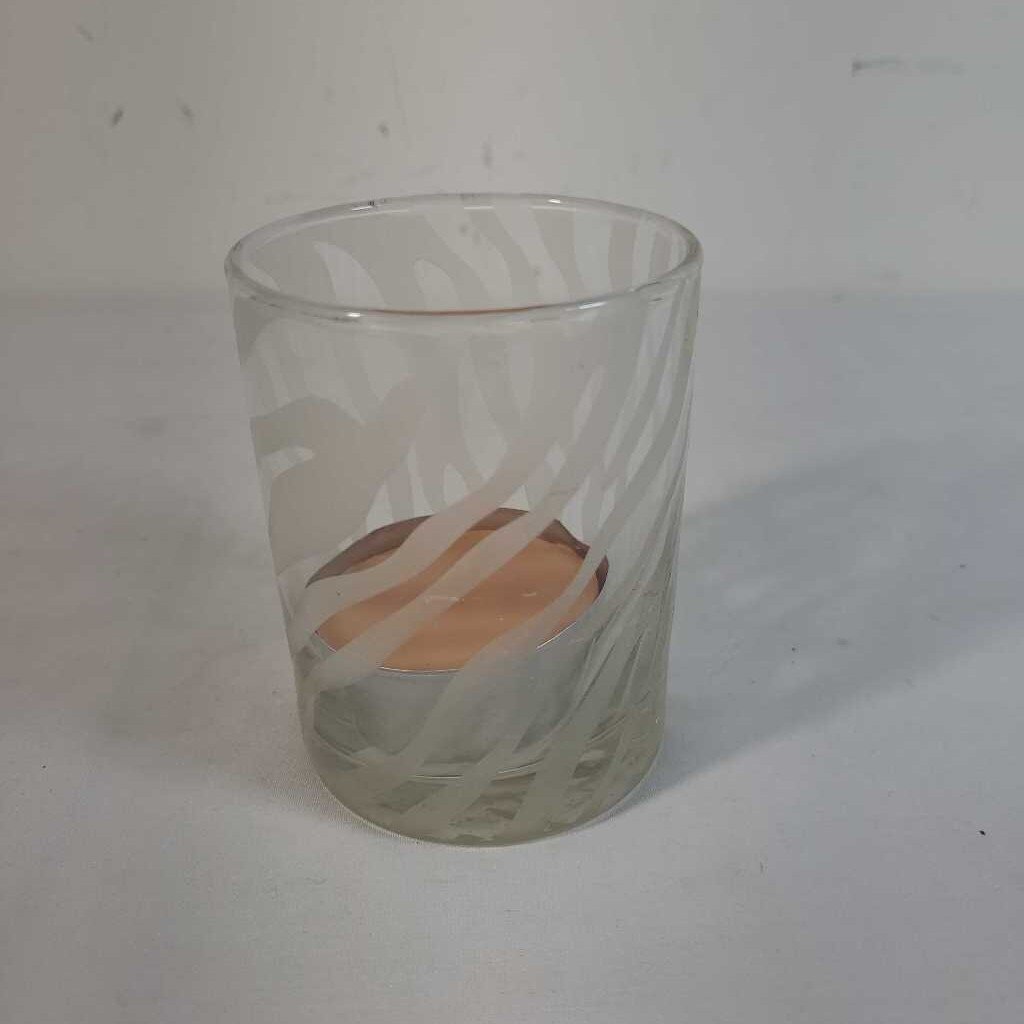 ZEBRA STRIPE VOTIVE HOLDER