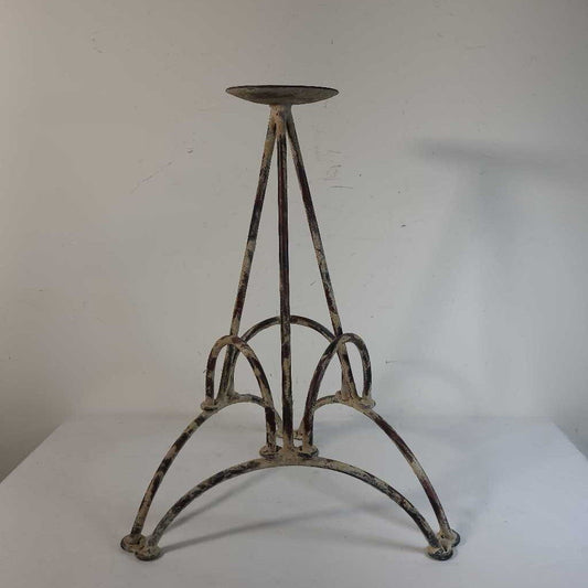 AGED METAL CNADLE HOLDER