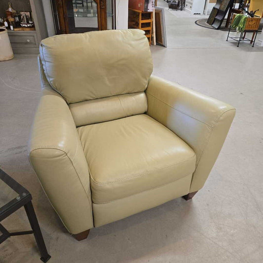 NATUZZI LEATHER ACCENT CHAIR
