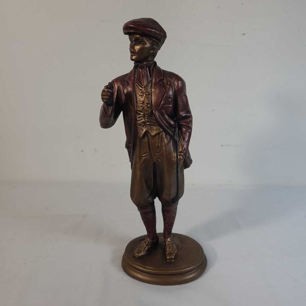 AUSTIN SCULPTURE - GOLFER W/CHECKERED HAT