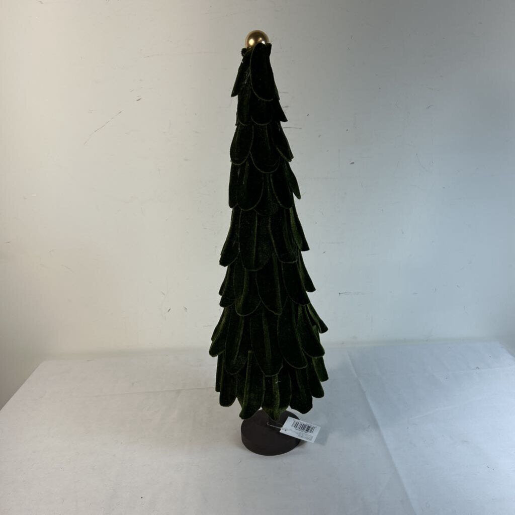 DARK GREEN VELVET TREE- 20"