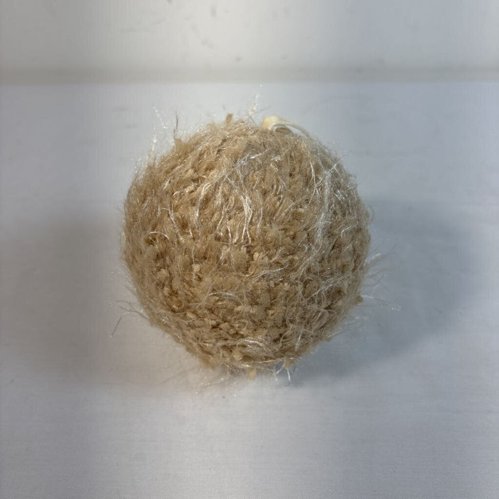 4" WOOL BALL ORNAMENT - LT BROWN