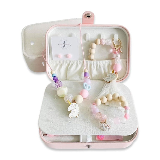 LARGE JEWELLERY CASE - PINK, WHITE BE LOVING