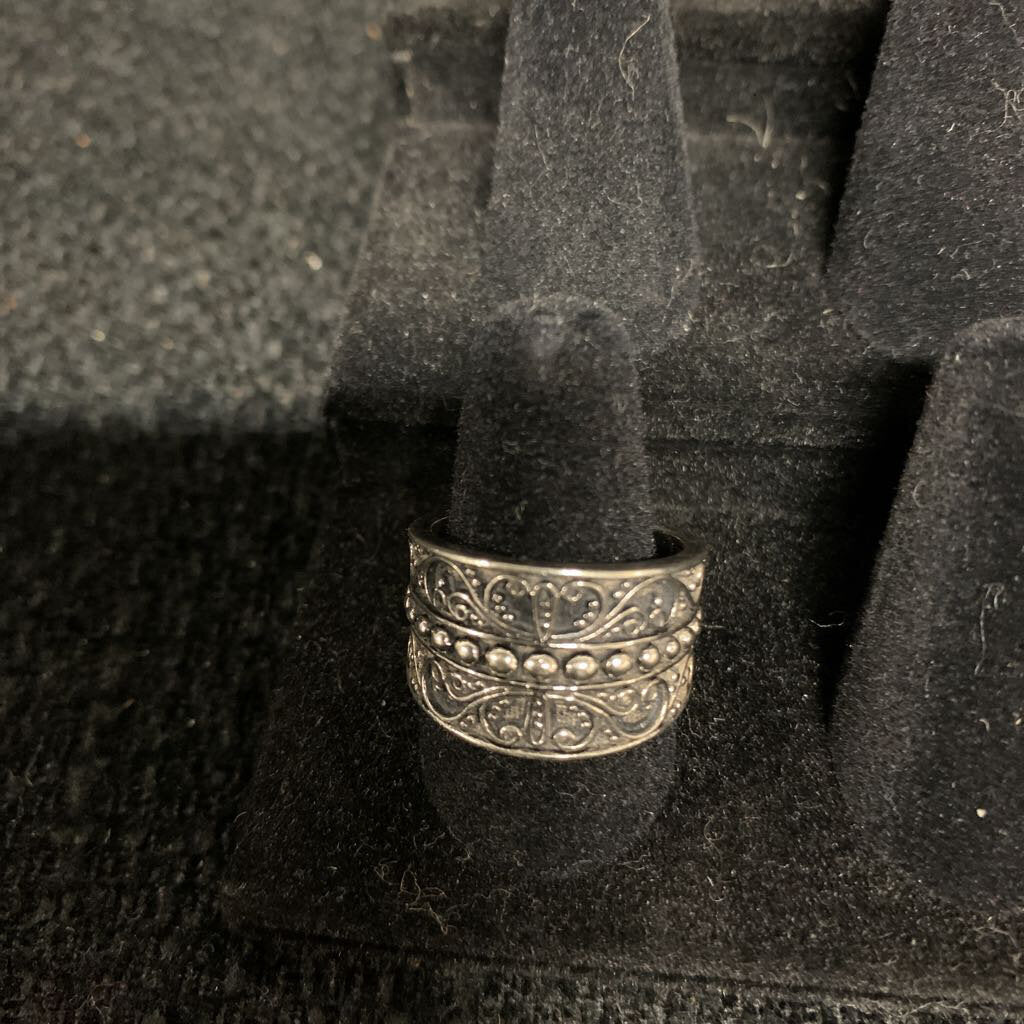 STERLING SILVER WIDE BAND RING