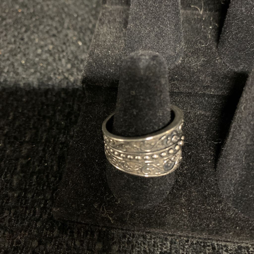 STERLING SILVER WIDE BAND RING