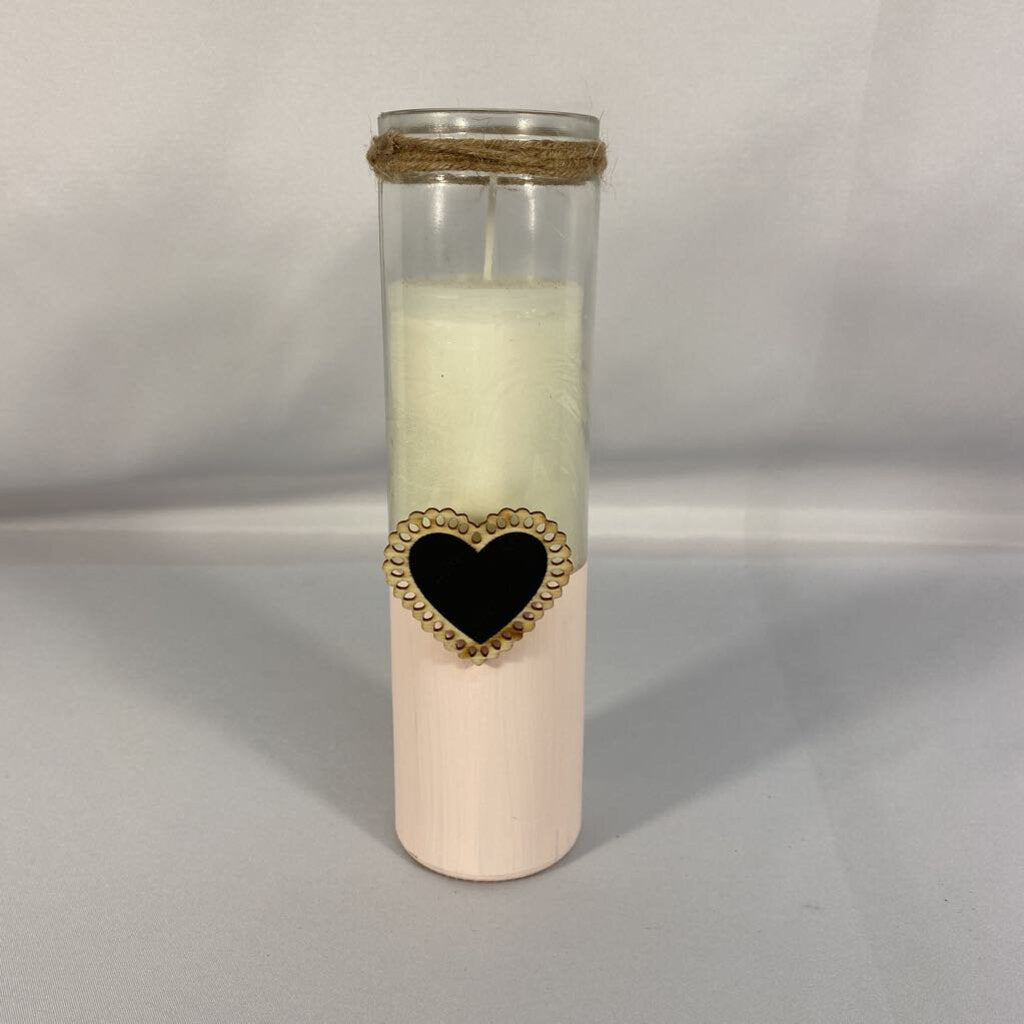 TALL CANDLE WITH HEART