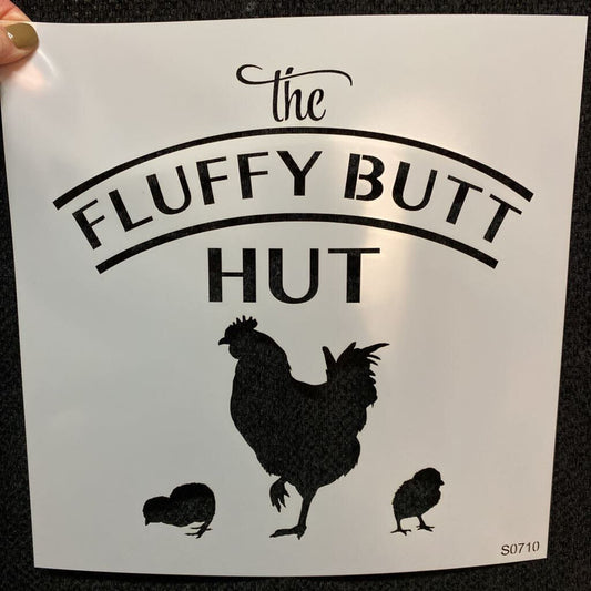 FLUFFY BUTT HUT STENCIL