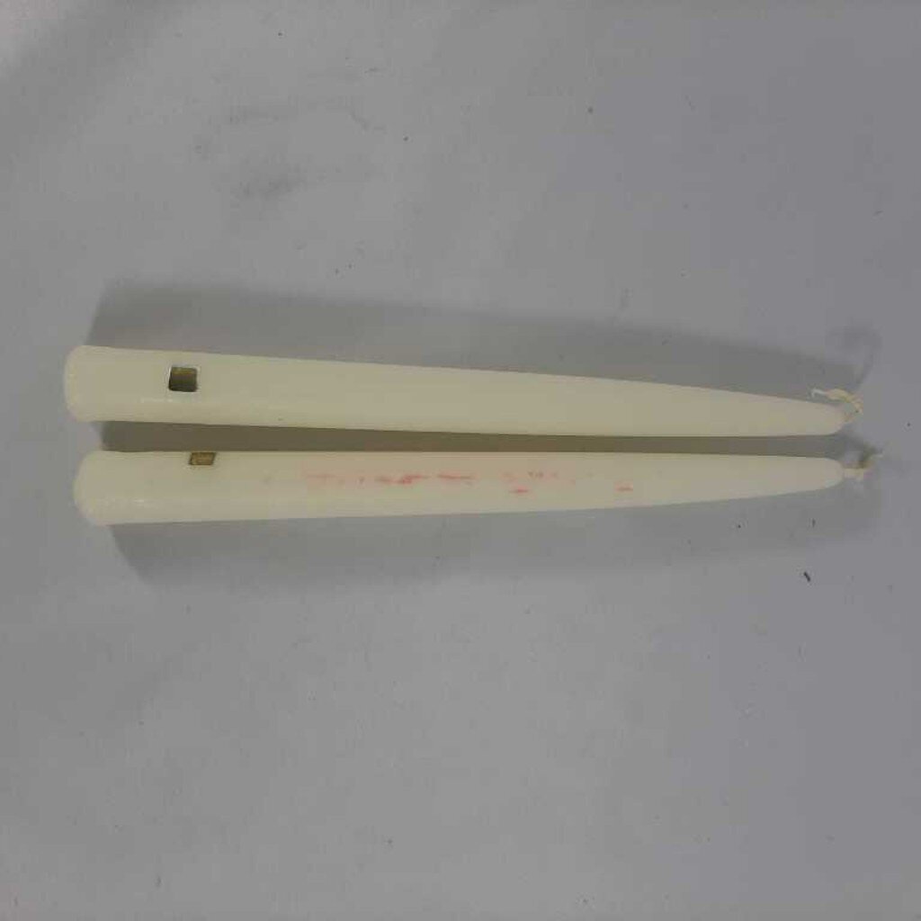 PAIR WHITE PARTYLITE TAPER CANDLES