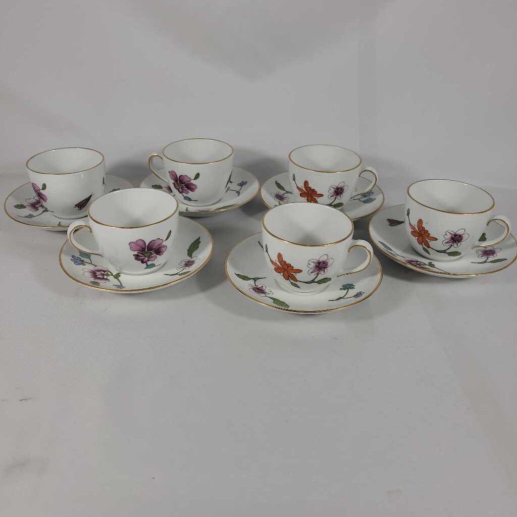 S/6 ROYAL WORCESTER ASTLEY CUPS & SAUCERS