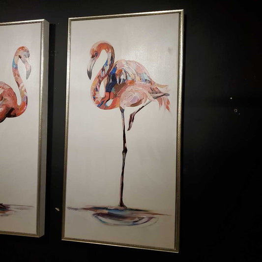 FRAMED FLAMINGO CANVAS B