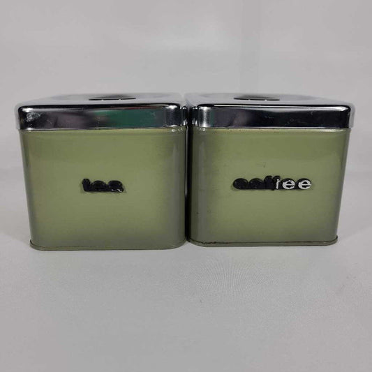 PR GREEN VTG COFFEE/TEA TINS