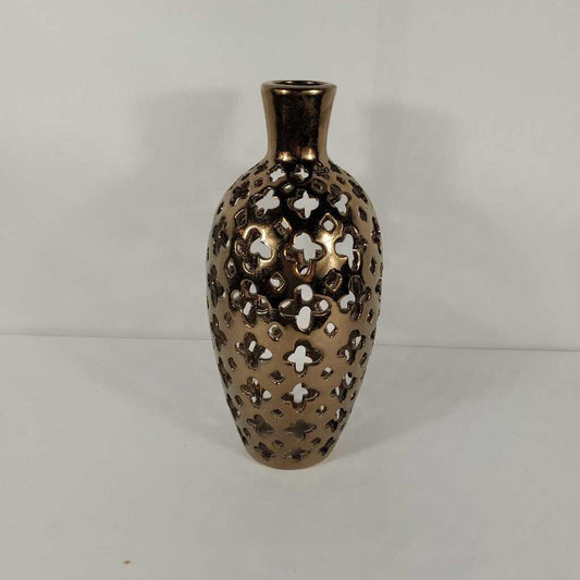 COPPER CUTOUT VASE