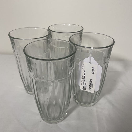 S/4 6" LIBBEY DURATUFF GLASSES