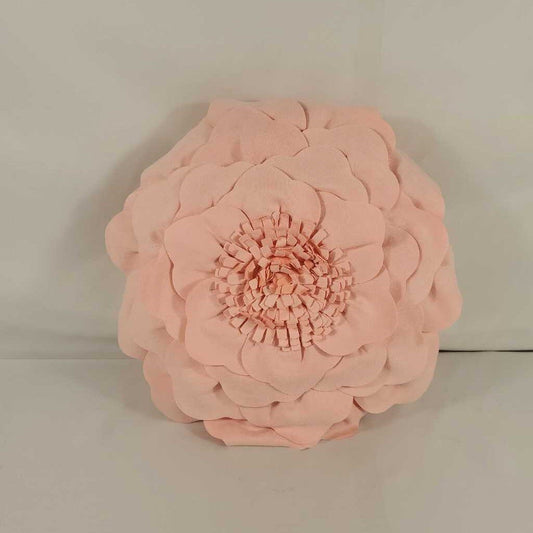 ROUND PINK FLORAL PILLOW