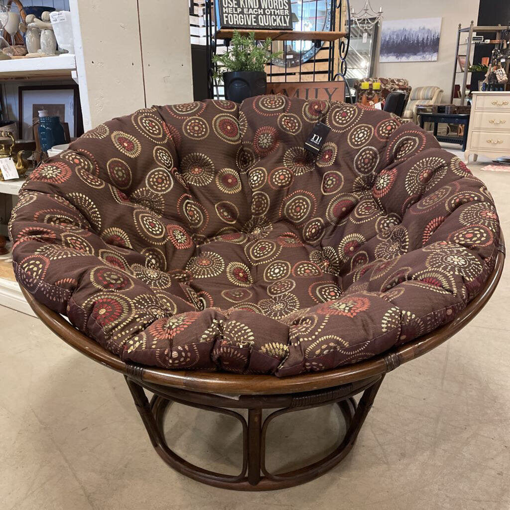 PAPASAN CHAIR WITH BROWN CUSHION