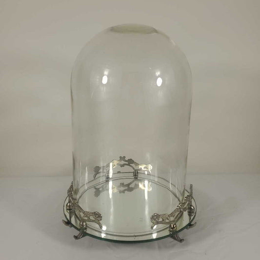 FOOTED MIRRORED CLOCHE