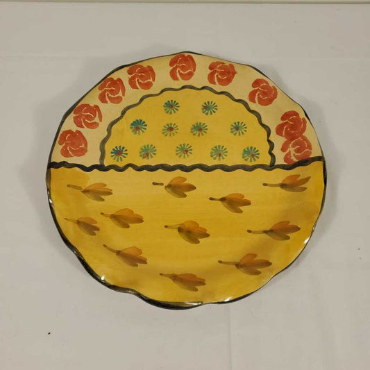 YELLOW HAND PAINTED PLATE