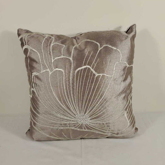 TAUPE FLORAL PILLOW