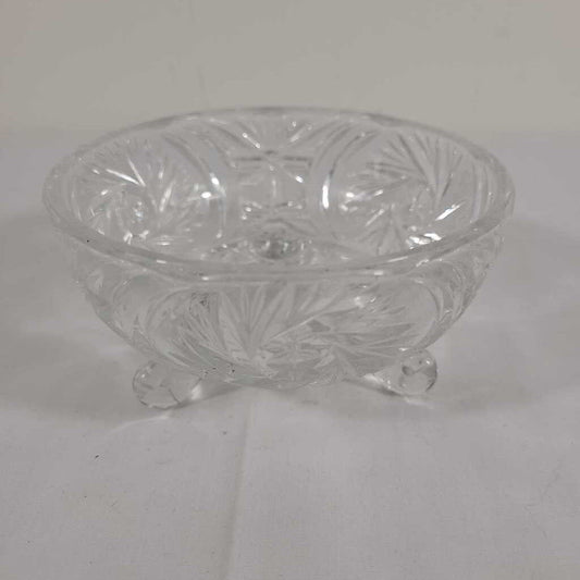 FOOTED GLASS CANDY DISH