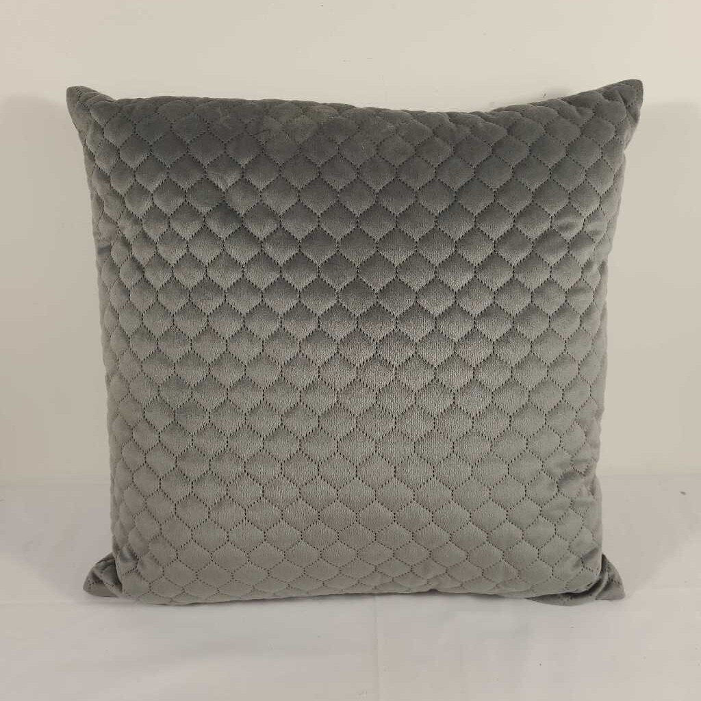 GREY QUILTED PILLOW