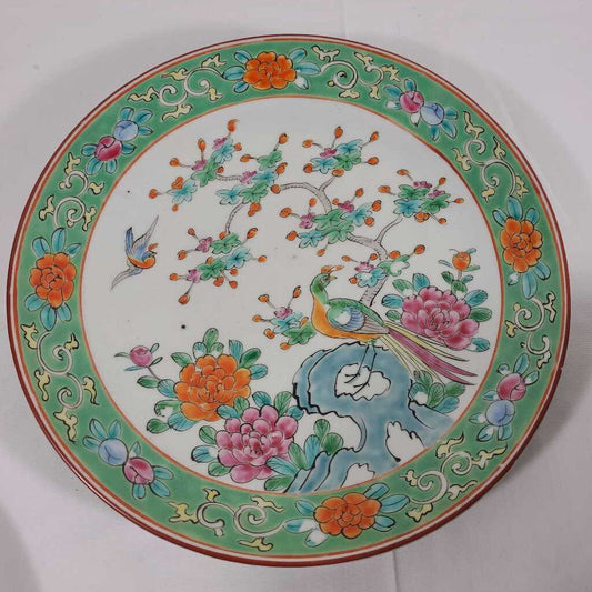 11" HAND-PAINTED ASIAN PLATE