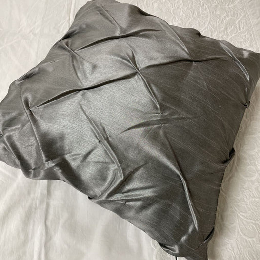 GREY SATIN DOWNFILLED PILLOW