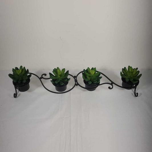 FAUX SUCCULENTS IN SWIRL STAND