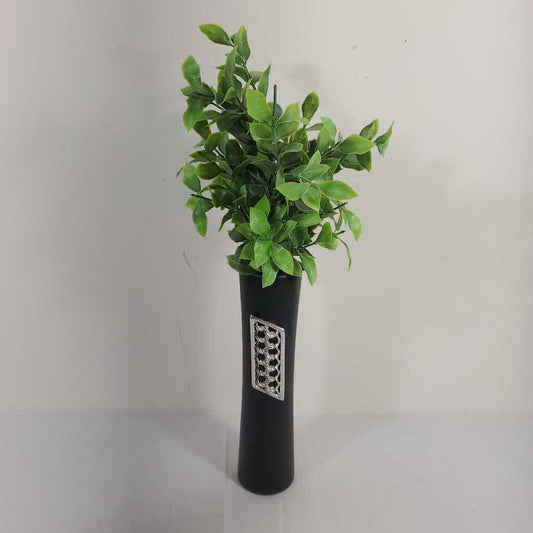 FAUX GREENERY IN TALL VASE